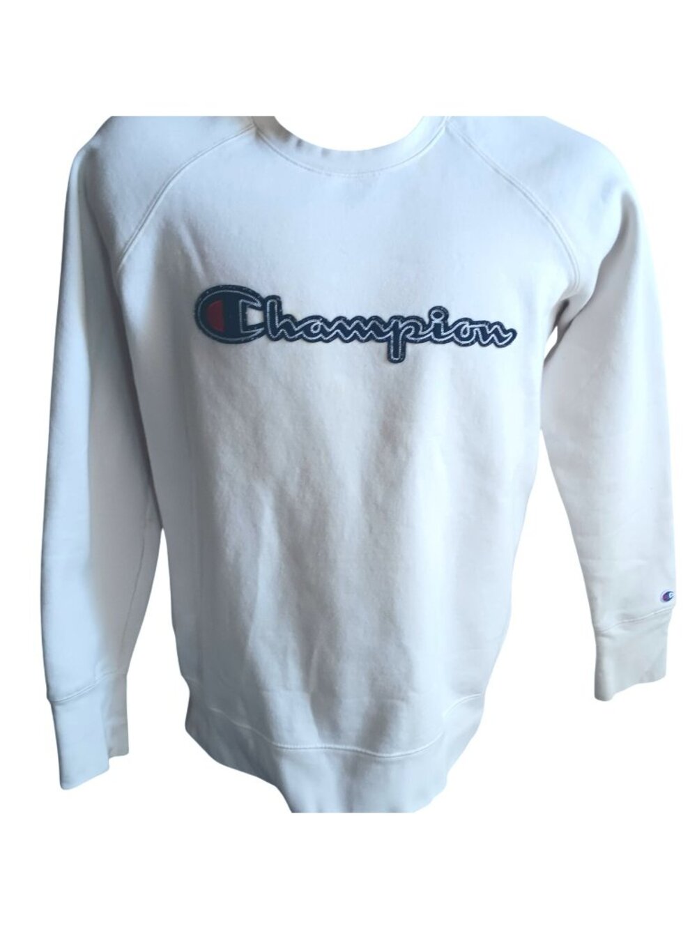 Vintage Medium Mens Champion Spellout Sweatshirt Sweat Shirt Y2k Felt Logo